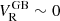 $ V_{\mathrm{R}}^{\mathrm{GB}} \sim 0 $
