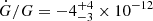 $ \dot{G}/{G} = -4^{+4}_{-3} \times 10^{-12} $