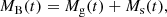 $$ \begin{aligned} M_{\rm B}(t) = M_{\rm g}(t) + M_{\rm s}(t), \end{aligned} $$