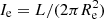 $ I_{\rm e} = L/(2 \pi R_{\rm e}^2) $