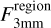 $F_{3{\rm{mm}}}^{{\rm{region}}}$