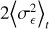 $2{\left\langle {\sigma _^2} \right\rangle _t}$