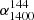 $ \alpha^{144}_{1400} $