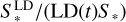 ${{S_*^{{\rm{LD}}}} \mathord{\left/ {\vphantom {{S_*^{{\rm{LD}}}} {\left( {{\rm{LD}}\left( t \right)S{\,_*}} \right)}}} \right. \kern-\nulldelimiterspace} {\left( {{\rm{LD}}\left( t \right)S{\,_*}} \right)}}$