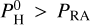 $P_{\rm{H}}^0 > {P_{{\rm{RA}}}}$