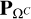 ${{\bf{P}}_{{{\rm{\Omega }}^C}}}$
