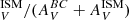 $ _{V}^{\mathrm{ISM}} / (A_V^{BC}+A_V^{\mathrm{ISM}}) $