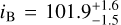${i_{\rm{B}}} = 101.9_{ - 1.5}^{ + 1.6}$