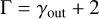 $\Gamma = {\gamma _{{\rm{out}}}} + 2$