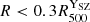 $ R < 0.3{R_{500}^{\mathrm{Y}_\mathrm{{SZ}}}} $