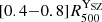 $ [0.4{-}0.8]{R_{500}^{\mathrm{Y}_\mathrm{{SZ}}}} $
