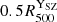 $ 0.5 {R_{500}^{\mathrm{Y}_\mathrm{{SZ}}}} $