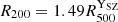 $ R_{200}=1.49 {R_{500}^{\mathrm{Y}_\mathrm{{SZ}}}} $
