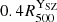 $ 0.4 {R_{500}^{\mathrm{Y}_\mathrm{{SZ}}}} $