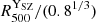 $ {R_{500}^{\mathrm{Y}_\mathrm{{SZ}}}}/(0.8^{1/3}) $