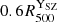 $ 0.6 {R_{500}^{\mathrm{Y}_\mathrm{{SZ}}}} $