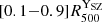 $ [0.1{-}0.9]{R_{500}^{\mathrm{Y}_\mathrm{{SZ}}}} $