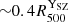 $ {\sim} 0.4 {R_{500}^{\mathrm{Y}_\mathrm{{SZ}}}} $
