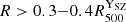 $ R > 0.3{-}0.4 {R_{500}^{\mathrm{Y}_\mathrm{{SZ}}}} $