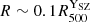 $ R\sim0.1 {R_{500}^{\mathrm{Y}_\mathrm{{SZ}}}} $