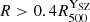 $ R > 0.4{R_{500}^{\mathrm{Y}_\mathrm{{SZ}}}} $
