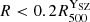 $ R < 0.2 {R_{500}^{\mathrm{Y}_\mathrm{{SZ}}}} $