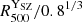 $ {R_{500}^{\mathrm{Y}_\mathrm{{SZ}}}}/0.8^{1/3} $