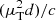 $ (\mu_{\rm T}^2 d)/c $
