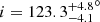 $ i={123.3_{-4.1}^{+4.8}}^\circ $