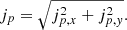 $$ \begin{aligned} j_p = \sqrt{j_{p,x}^2 + j_{p,{ y}}^2}. \end{aligned} $$
