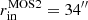 $ r_{\mathrm{in}}^{\mathrm{MOS2}}=34^{\prime\prime} $