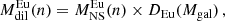 $$ \begin{aligned} M_{\rm dil}^\mathrm{Eu}(n)=M_{\rm NS}^\mathrm{Eu}(n) \times D_{\rm Eu}(M_{\rm gal})\,, \end{aligned} $$