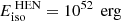 Mathematical equation: $ E_{\text{iso}}^{\text{ HEN}} = 10^{52}\,\text{ erg} $