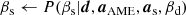 $$ \begin{aligned}&\beta _{\mathrm{s} } \leftarrow P(\beta _{\mathrm{s} }| \boldsymbol{d}, \boldsymbol{a}_{\mathrm{AME} }, \boldsymbol{a}_{\mathrm{s} }, \beta _{\mathrm{d} })\end{aligned} $$