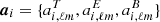 $ {\boldsymbol{a}}_i = \{a^T_{i,\ell m},a_{i,\ell m}^E,a_{i,\ell m}^B\} $