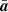 $ \bar{\boldsymbol{a}} $