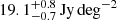 $ 19.1_{-0.7}^{+0.8}\,\mathrm{Jy}\,\mathrm{deg}^{-2} $