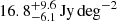 $ 16.8_{-6.1}^{+9.6}\,\mathrm{Jy}\,\mathrm{deg}^{-2} $
