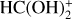 Mathematical equation: ${\rm{HC}}\left( {{\rm{OH}}_2^ + } \right)$