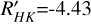 Mathematical equation: ${{R'}_{H\,K}} = - 4.43$