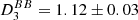 $ D_{3}^{BB}=1.12\pm0.03 $