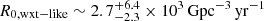 $ R_{\mathrm{0,wxt-like}}\sim 2.7_{-2.3}^{+6.4}\times 10^{3}\,\mathrm{Gpc^{-3}\,yr^{-1}} $