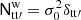 $ \mathsf{N}^{\mathrm{w}}_{\mathrm{tt{\prime}}}=\sigma_0^2 \delta_{\mathrm{tt{\prime}}} $