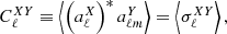 $$ \begin{aligned} C_{\ell }^{XY} \equiv \left\langle \left(a_{\ell }^X\right)^* a_{\ell m}^Y \right\rangle = \left\langle \sigma _{\ell }^{XY} \right\rangle , \end{aligned} $$