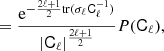 $$ \begin{aligned} &= \frac{\mathrm{e}^{-\frac{2\ell +1}{2}\mathrm{tr} (\sigma _{\ell }\mathsf C _{\ell }^{-1})}}{|\mathsf C _{\ell }|^{\frac{2\ell +1}{2}}} P(\mathsf C _{\ell }), \end{aligned} $$