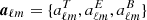 $ {\boldsymbol{a}}_{\ell m} = \{a_{\ell m}^{T}, a_{\ell m}^{E}, a_{\ell m}^{B}\} $