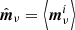 $$ \begin{aligned} \hat{{\boldsymbol{m}}}_{\nu }&= \left\langle {\boldsymbol{m}}_{\nu }^i \right\rangle \end{aligned} $$