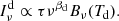 $$ \begin{aligned} I^{\mathrm{d} }_{\nu } \propto \tau \nu ^{\beta _{\mathrm{d} }} B_{\nu }(T_{\mathrm{d} }). \end{aligned} $$