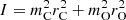 $ I = m_{\mathrm{C}}^{2}r_{\mathrm{C}}^2 + m_{\mathrm{O}}^{2}r_{\mathrm{O}}^2 $