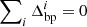 $ \sum\nolimits_i \Delta_{\mathrm{bp}}^i = 0 $
